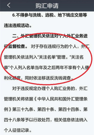 招商銀行手機銀行《個人購匯申請書》,，提及懲處措施。