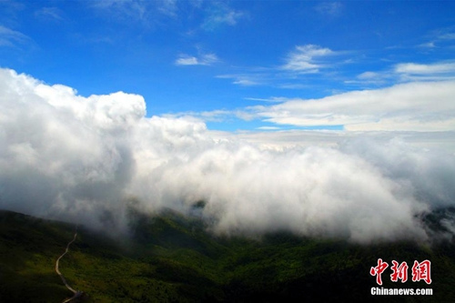 資料圖：神農(nóng)架現(xiàn)云海奇觀,。 周星亮 攝