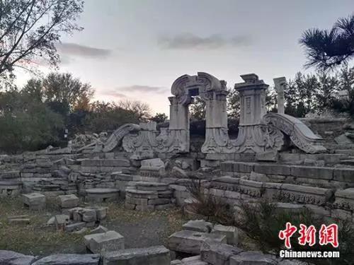 圓明園遺址。<a target='_blank'  >中新網(wǎng)</a>記者 宋宇晟 攝