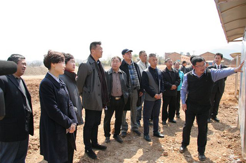 中國僑網副司長王萍和安哥拉中國總商會一行考察災區(qū)重建