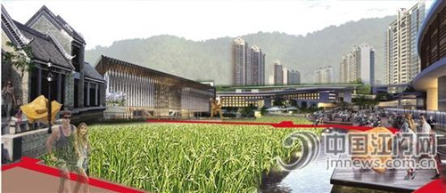 中國(guó)僑網(wǎng)新木藝創(chuàng)意文化園將成為一個(gè)重要的景觀節(jié)點(diǎn),,圖為新木藝創(chuàng)意文化園的效果示意圖,。
