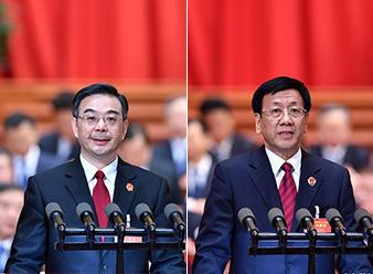 中國僑網3月12日,,十二屆全國人大五次會議在北京人民大會堂舉行第三次全體會議,。最高人民法院院長周強,、最高人民檢察院檢察長曹建明分別向大會作工作報告,。新華社記者 李濤 攝