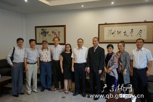 中國(guó)僑網(wǎng)林琳(左六)會(huì)見(jiàn)利蘭·卓(右四)一行,。
