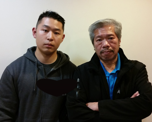 紐約洪門青年體育會(huì)總顧問陳家齡與梁彼得合影,。(陳家齡提供)