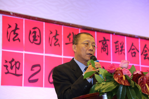 李平公參致辭,。(《歐洲時報》/孔帆