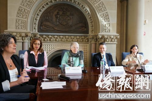 紐約市教育局長法瑞娜舉辦少數(shù)族裔媒體圓桌會(huì)議,。(美國《僑報(bào)》/陳辰