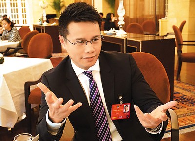 圖為朱鼎健接受本報(bào)記者采訪,。(攝影/袁璐)