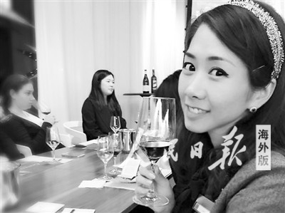 2015年3月,,李滿在留學(xué)期間專門感受紅酒文化,。受訪者供圖