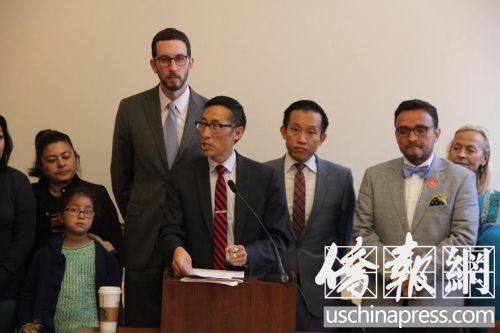 舊金山多名民選官員要求給予移民群體在教育委員會(huì)選舉投票的權(quán)利,。(美國《僑報(bào)》/任子晟