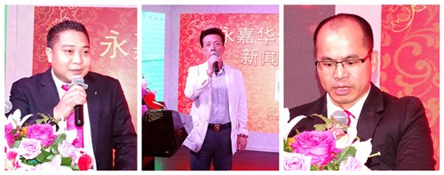 陳建斌(左)宣布協(xié)會成立,。王加清(中)代表僑界表示祝賀,。麻盤云(右)主持了新聞發(fā)布會。(法國《歐洲時報》/孔帆
