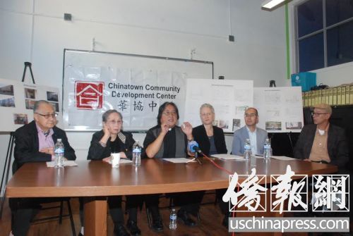 華協(xié)中心召開記者會,介紹該中心即將進(jìn)行之平園和北平園翻新工程,。(僑報記者吳卓明攝)