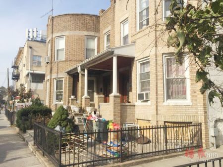 后一起縱火案發(fā)生于布魯克林九大道交55街附近一棟華人民宅內(nèi)。(美國《僑報(bào)》/高詩云