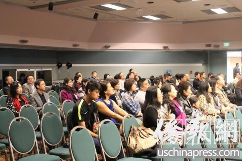 中國僑網(wǎng)參會者包括來自中國,、美國,、新加坡,橫跨制造業(yè)、科技業(yè),、金融業(yè)等多個領(lǐng)域的近200位知名企業(yè)家,。(美國《僑報》/張苗 攝)