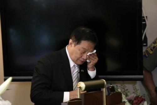 中國(guó)僑網(wǎng)談起妻子,李昌鈺感傷落淚,。(美國(guó)《世界日?qǐng)?bào)》/呂賢修 攝)
