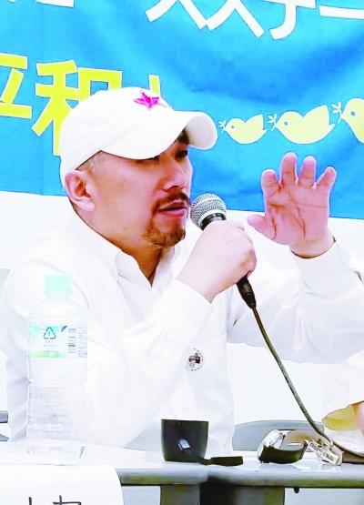 中國僑網(wǎng)吳先斌在名古屋向日本民眾作報告,。