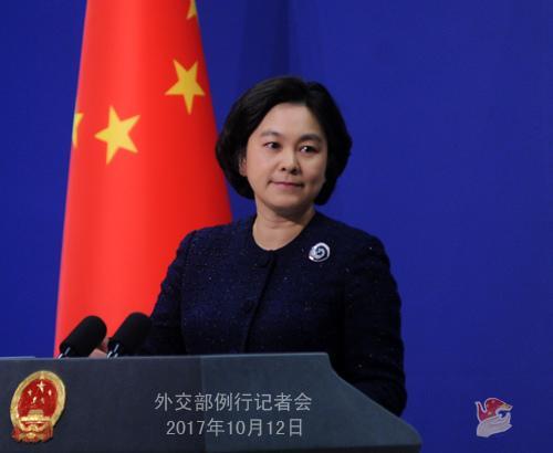 中國僑網(wǎng)華春瑩,。圖片來源:外交部網(wǎng)站。
