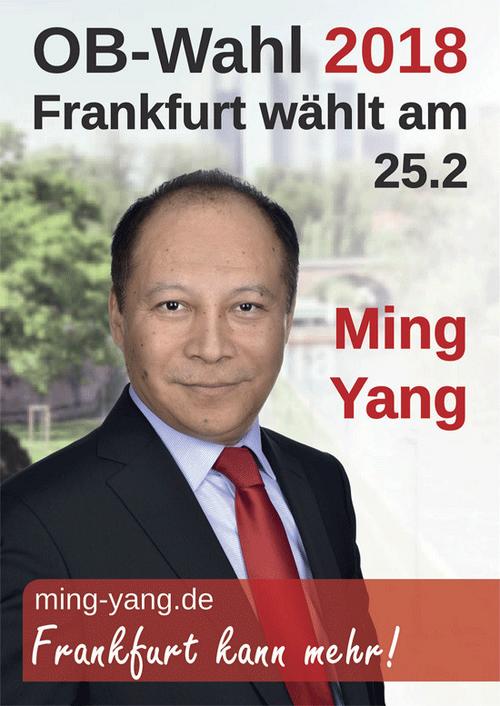 中國僑網(wǎng)楊明此次競選海報(《歐洲時報》)