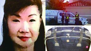 中國僑網(wǎng) (左)被謀殺并塞入行李箱的珀斯華裔女藝術(shù)家陳佩雯,。(右上)警察赴死者家調(diào)查,。(右下)裝尸體的藍(lán)色行李箱。(澳洲《星島日報》)