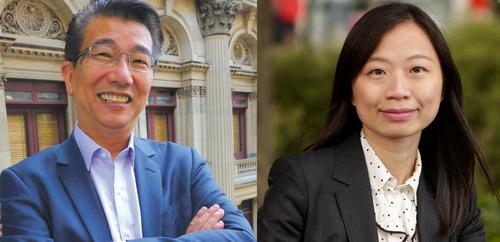 中國僑網(wǎng)前墨爾本市議員王宗堅(jiān)(Ken Ong)及楊千慧(Jennifer Yang)。(澳大利亞《星島日報(bào)》)