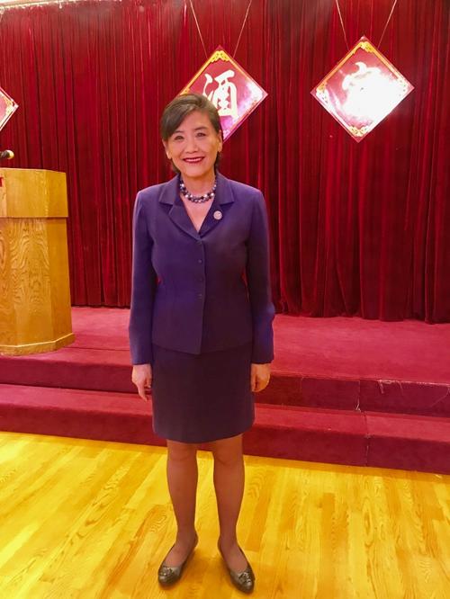 中國僑網(wǎng)美國聯(lián)邦眾議員趙美心強調(diào)要讓中醫(yī)針灸服務惠及更多華人。(美國《世界日報》/黃少華 攝)