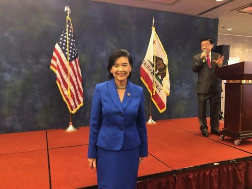 中國僑網(wǎng)美國國會眾議員趙美心當(dāng)選國會議員將滿十周年,。(美國《世界日報》/胡清揚 攝)