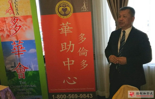 陳楚標強調(diào)為僑胞服務是一項長期的堅持不懈的工作,。(林風云