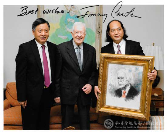 卡特簽名照片