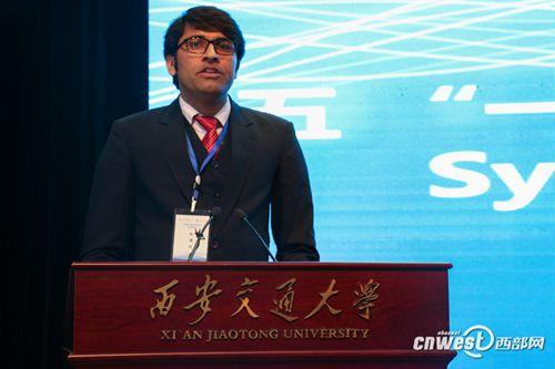 中國僑網(wǎng)“一帶一路”國家學(xué)員代表Syed Ali Raza發(fā)言。
