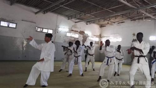 中國(guó)僑網(wǎng)郭曉峰演示太極拳套路