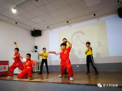 中國僑網(wǎng)龍甲中文學校學生帶來武術表演,。