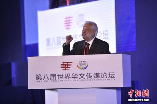 中國僑網資料圖:印尼《國際日報》報業(yè)集團董事長熊德龍,。中新社發(fā) 陳超 攝