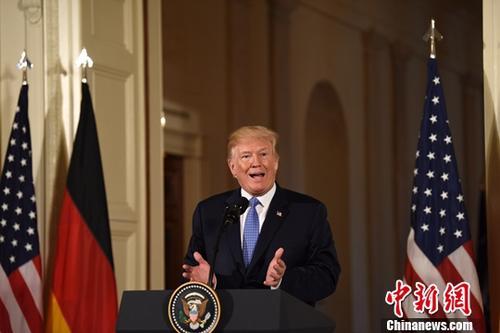 中國僑網(wǎng)資料圖:美國總統(tǒng)特朗普,。中新社記者 刁海洋 攝