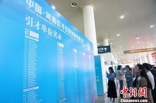 中國(guó)僑網(wǎng)河南全省6544家用人單位提供了8萬(wàn)余人的崗位需求信息。 韓章云 攝