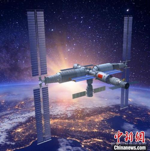 中國僑網(wǎng)2021年度中國十大科學(xué)進展2:中國空間站模擬效果圖,?!】萍疾扛呒夹g(shù)研究發(fā)展中心(基礎(chǔ)研究管理中心) 供圖
