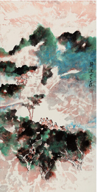 中國僑網(wǎng)歸途(132cm*67cm 紙本設(shè)色)-郭才標(biāo)(馬來西亞)-2013