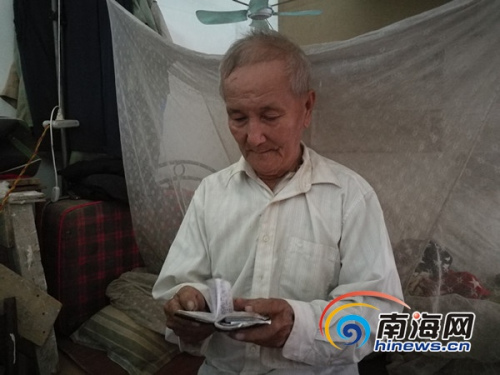 蔡松庭老人,。南海網(wǎng)記者