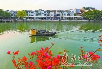 中國僑網(wǎng)江門蓬江河水質(zhì)持續(xù)變好。楊興樂 攝