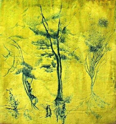 中國僑網(wǎng)藍(lán)巧茹的作品《Spirited Trees》。(美國《世界日?qǐng)?bào)》)