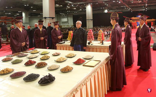 新加坡首次聯(lián)合新馬印華人舉辦祭祖大典,。(新加坡《聯(lián)合早報(bào)》/林國明