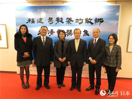 中國(guó)僑網(wǎng)中國(guó)駐日大使程永華、大使夫人汪婉參贊蒞臨觀展