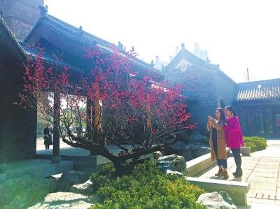 中國僑網(wǎng)游客游覽文峰塔建成區(qū)