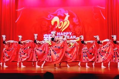 中國(guó)僑網(wǎng)2017新加坡“歡樂(lè)春節(jié)”活動(dòng)中,,杭州藝術(shù)學(xué)校演出場(chǎng)景,。(資料圖)