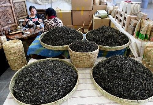 中國僑網(wǎng)資料圖:顧客在云南茶博會上品嘗普洱茶,。(新華社記者 藺以光 攝)