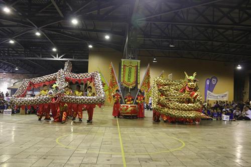 中國僑網(wǎng)開普敦華星藝術(shù)團舞龍表演