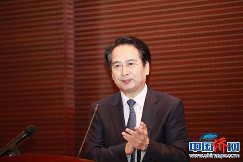 中國僑網(wǎng)國僑辦副主任譚天星發(fā)表講話 賈廣超 攝