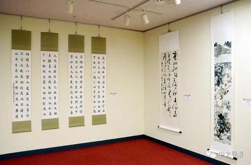 中國僑網(wǎng)展覽現(xiàn)場,。(日本《中文導(dǎo)報》)