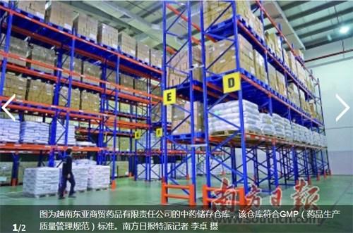 中國僑網(wǎng)圖為越南東亞商貿(mào)藥品有限責(zé)任公司的中藥儲(chǔ)存?zhèn)}庫,,該倉庫符合GMP(藥品生產(chǎn)質(zhì)量管理規(guī)范)標(biāo)準(zhǔn)。南方日報(bào)特派記者 李卓 攝