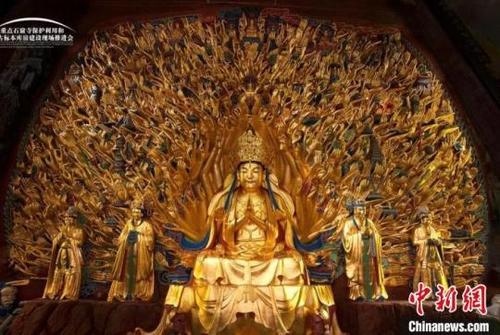 中國僑網(wǎng)圖為世界文化遺產(chǎn)大足石刻,。(大足石刻研究院供圖)